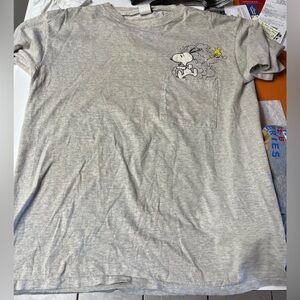 Peanuts Snoopy Pig Pen “Original Grunge” Two Sided Grey T-shirt